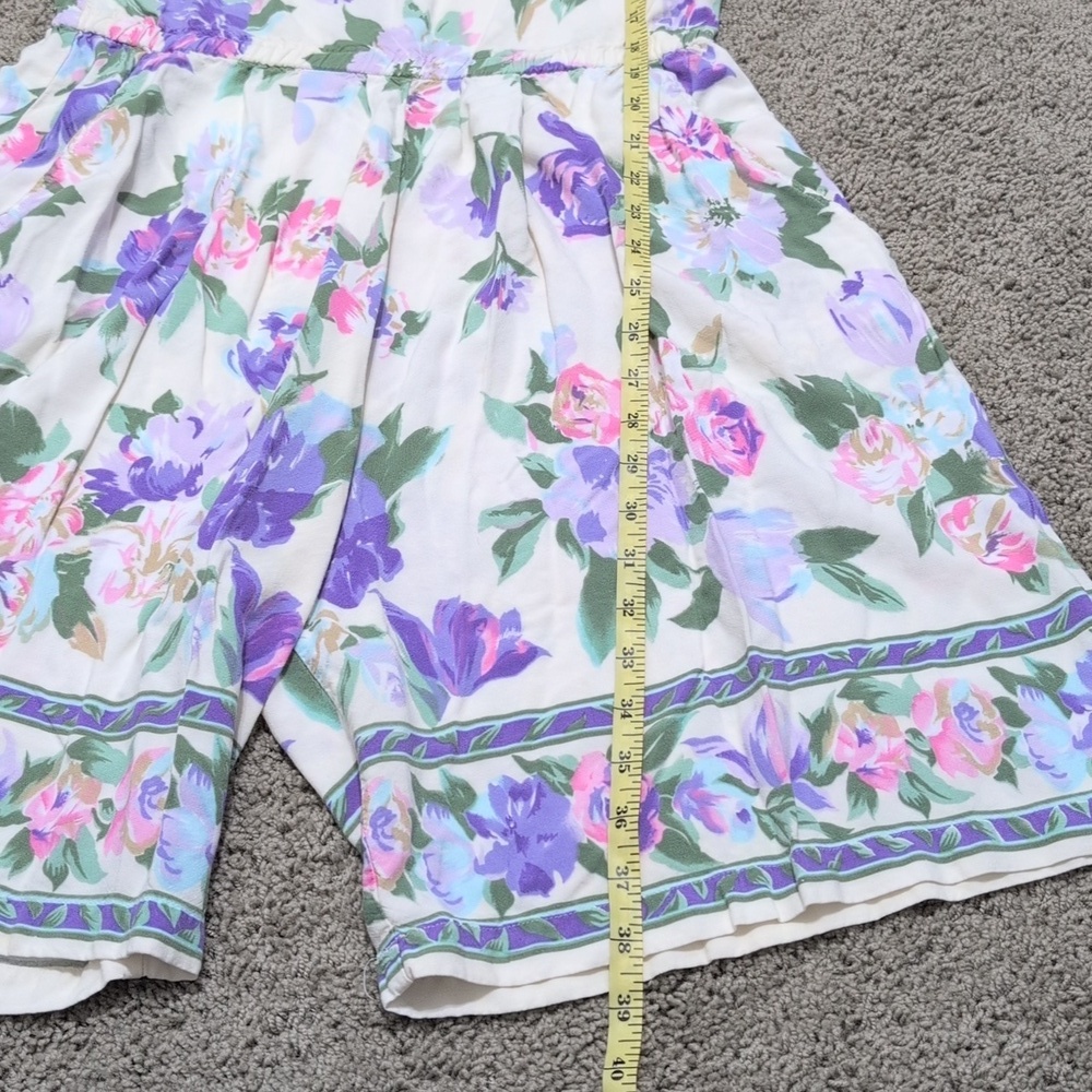 Vintage Ellen Ashley Romper Floral Rayon Women's Small - Picture 8 of 12